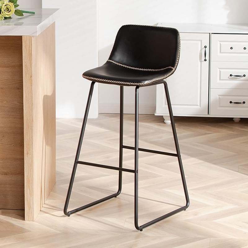 Counter Height Bar Stools Set of 4, Counter Stools with Backs, Modern