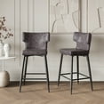 Counter Height Bar Stools Set of 2, Modern Upholstered Counter Stools