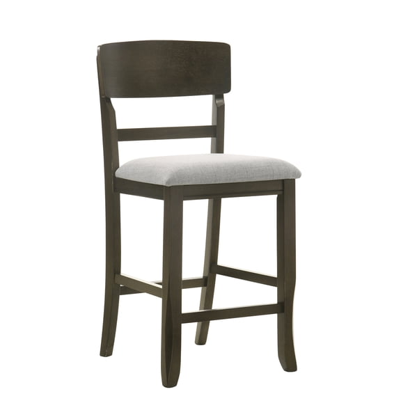 Counter Height Bar Stools | Straight Lines and Comfortable Seating | Brown Finish on Wood Material | Elevate Your Dining Room