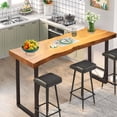 thumbnail image 1 of Counter Height Bar Table,Rectangular Narrow Pub Table for Small Space,Industrial High Top Bar Table with Metal Frame & Adjustable Feet,Easy Assembly,for Restaurants,Apartment ( 120cm), 1 of 6