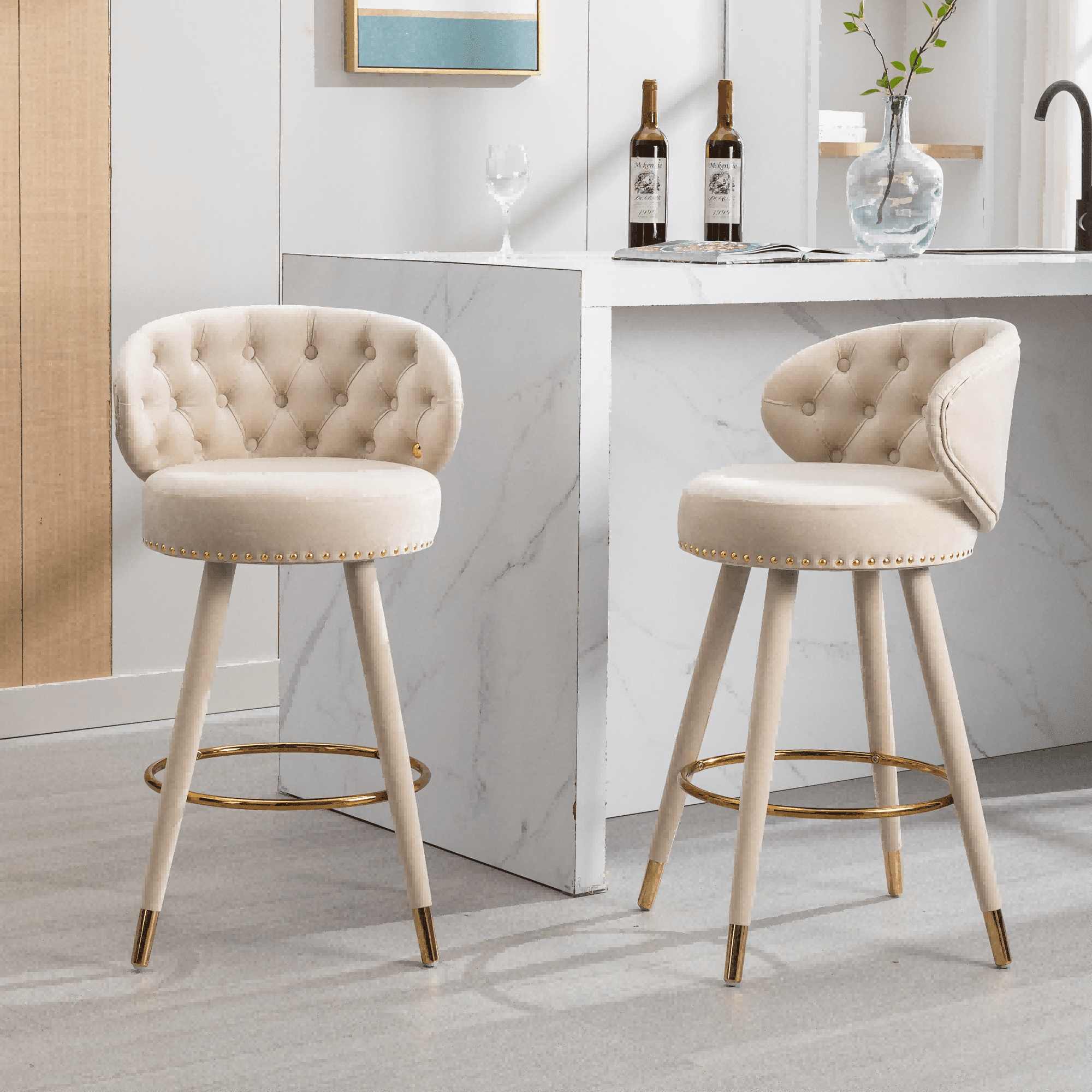 Counter Height Barstools, Bar Stools, Modern Upholstered Bar Stools ...