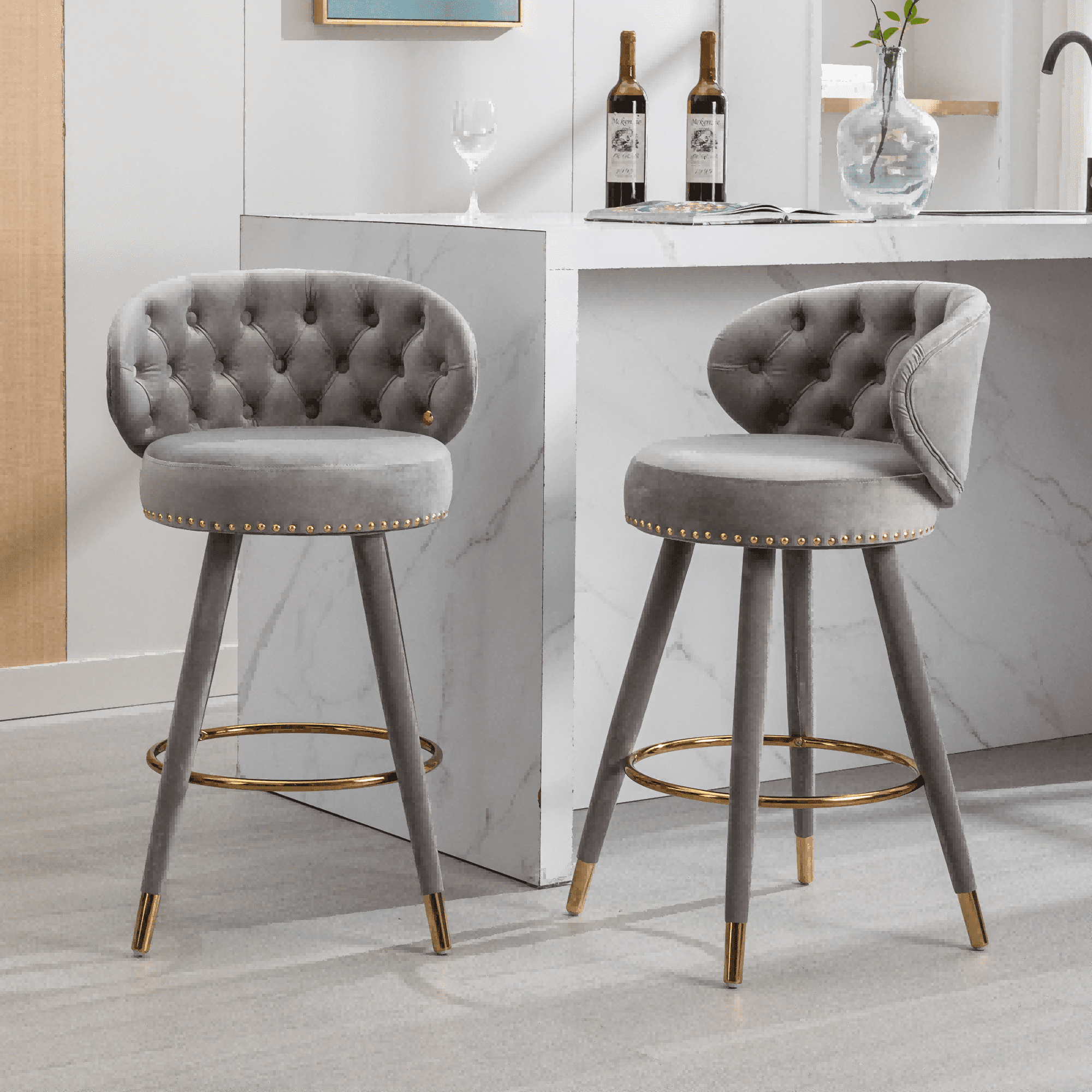 Counter Height Barstools, Bar Stools, Modern Upholstered Bar Stools ...