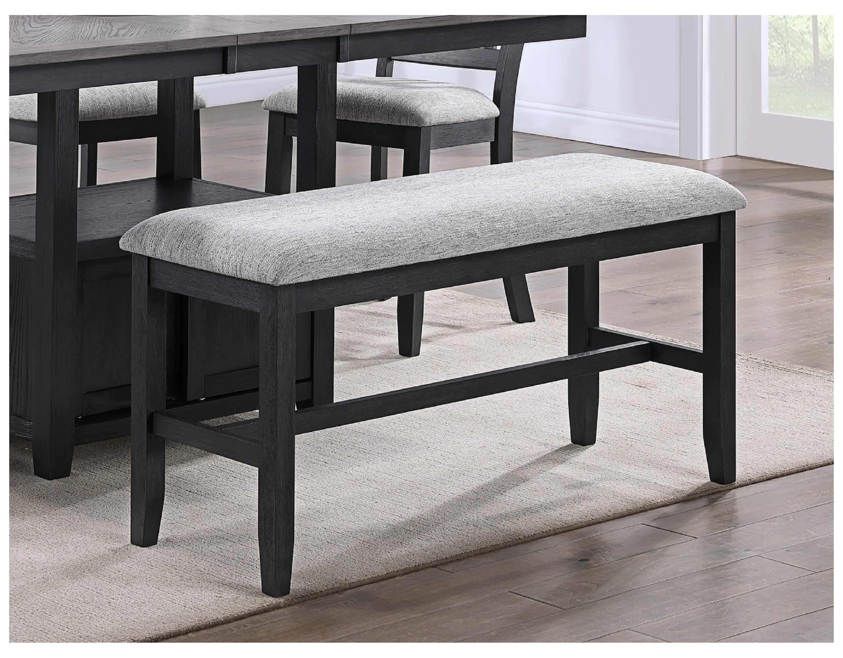 Counter Height Dining Chair - Farmhouse Transitional Upholstered ...