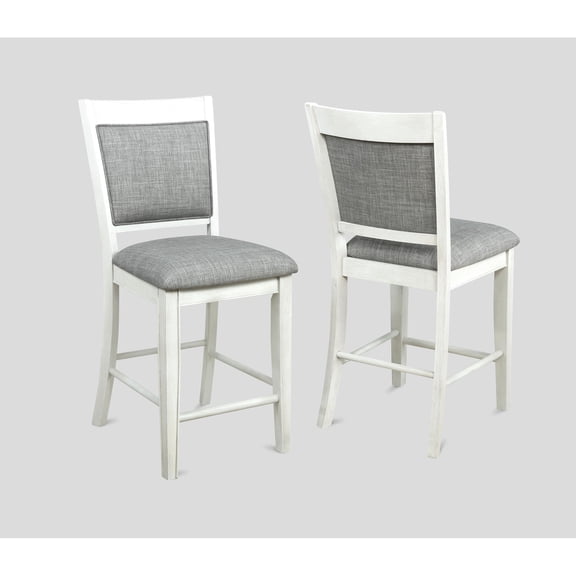 Counter Height Dining Chairs | Ideal for Dining Room with Farmhouse Style | Durable Wood and Linen Upholstery | Simple Assembly for Quick Setup