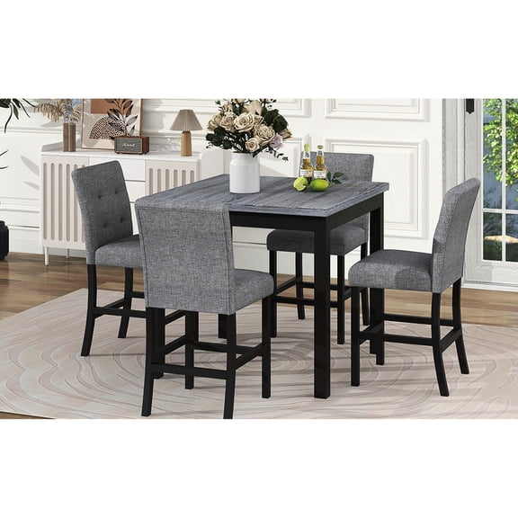 Counter Height Dining Set with Commercial-Grade MDF Top / Durable for Restaurant Use