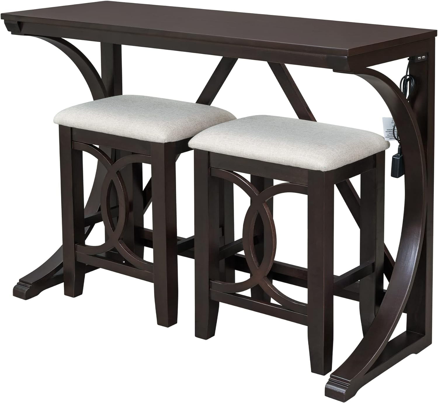 Counter Height Dining Table, Kitchen Table And Chairs For 3, Space