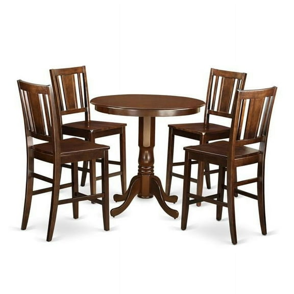 Counter Height High Table & 4 Dinette Chairs, Jackson