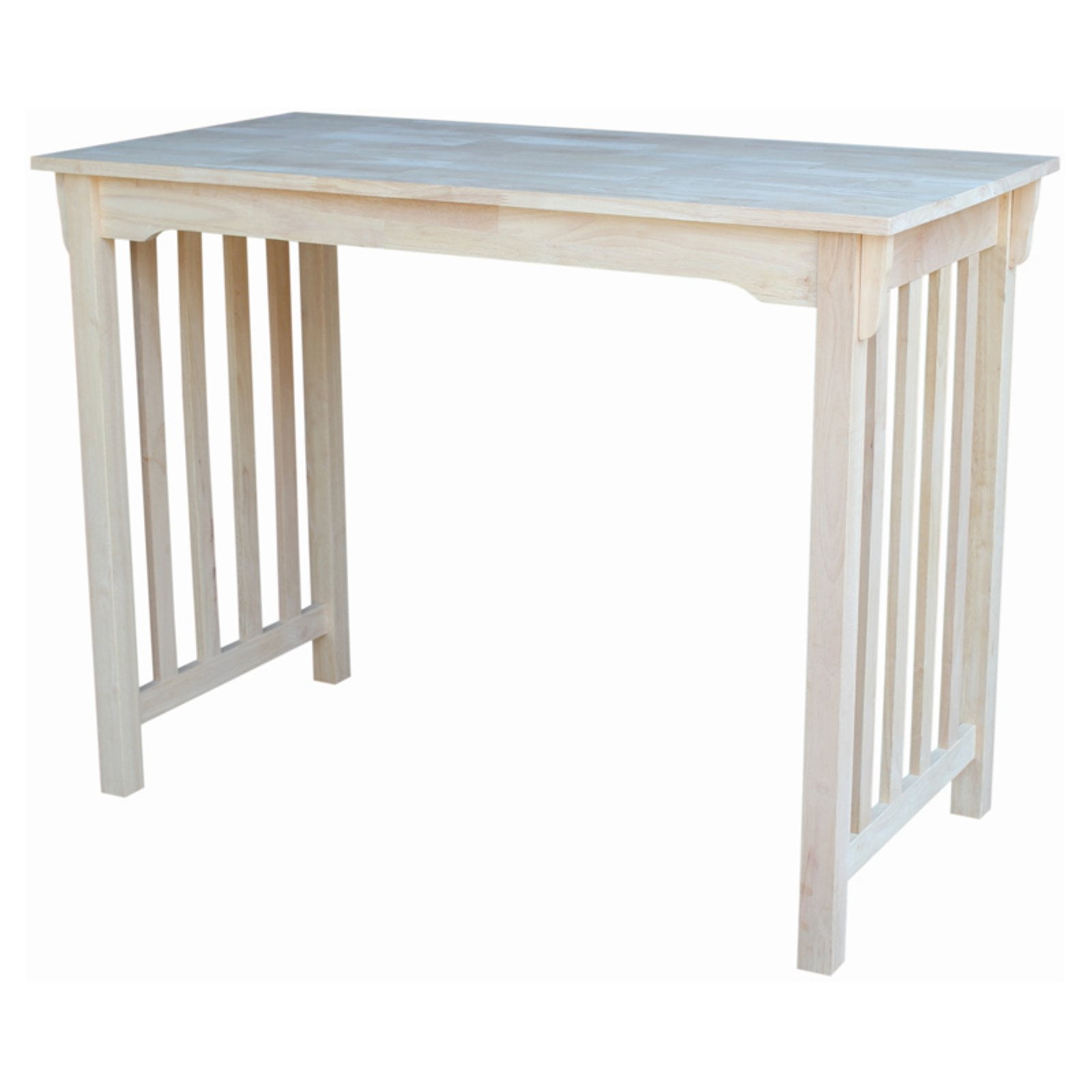 Unfinished Parawood Mission Counter Height Dining Table