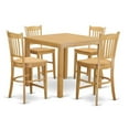 thumbnail image 1 of Counter Height Pub Table & 4 Kitchen Bar Stool, Oak, 1 of 1