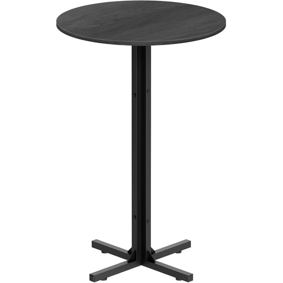 Counter Height Rustic Pub Table in Brown and Black for Dining, Kitchen, Bar or Cafe Use