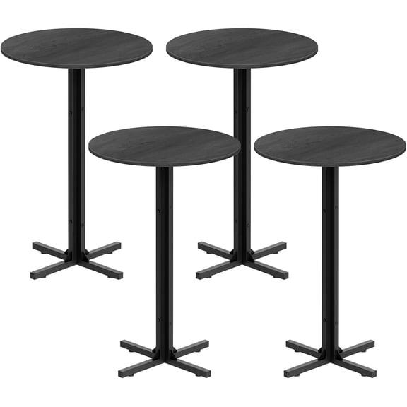 Counter Height Rustic Pub Table in Brown and Black for Dining, Kitchen, Bar or Cafe Use
