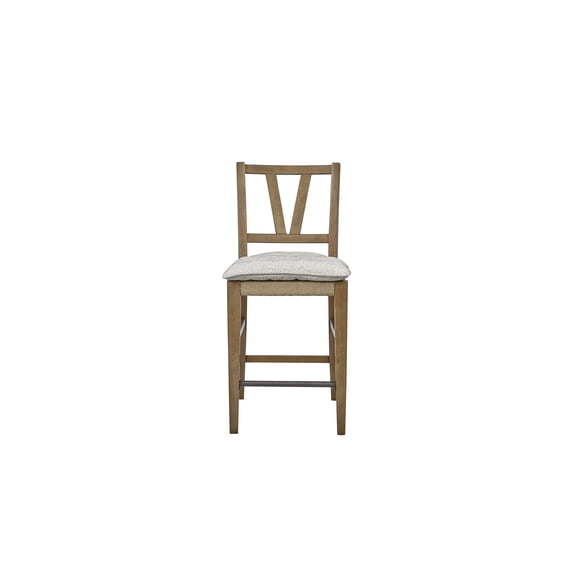 Counter Height Slat Back Chair - Almond (Set of 2)