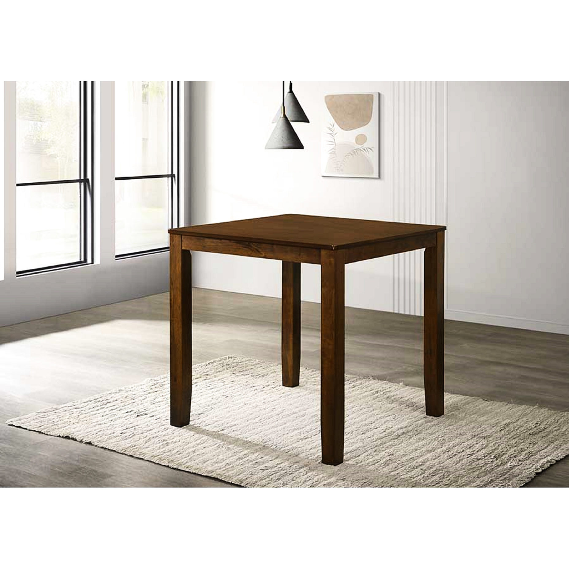 Counter Height Square Table in Cherry - Dining Room Furniture, Seats 4 ...