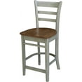 Counter Height Stool 24 Seat Height, Distressed Hickory/Stone