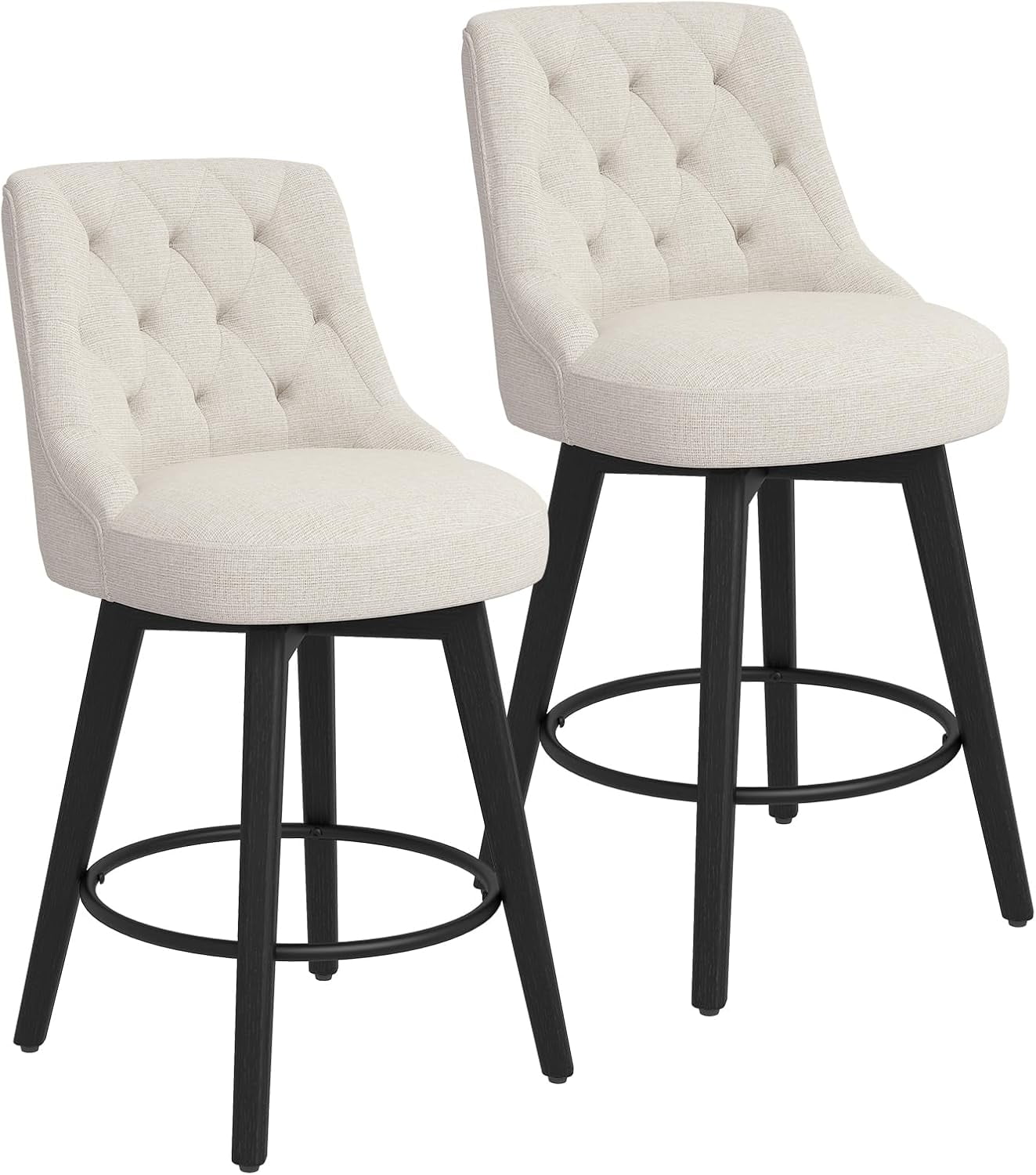 Counter Height Swivel Bar Stools 26 Inch Bar Stools with Footrest ...