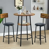 Hommoo Pub Table and Chairs Set of 2, 3 Pcs Dining Table Set for for ...