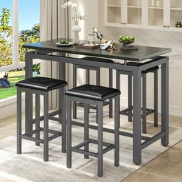 4-Piece Pub Table Set, Counter Height, 3 Stools, Space