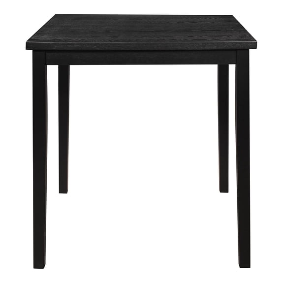 Counter Height Table, Square Dining Table, Kitchen Bar Table, Black Wood Dining Table for 4, Black