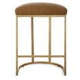 thumbnail image 1 of Counter Stool-26.25 inches Tall and 18.63 inches Wide-Antique Brushed Brass/Camel Finish Bailey Street Home 2607-Bel-5204546, 1 of 1