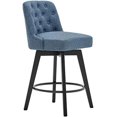 Counter Stool 26" Free Swivel Upholstered Stool with BackPerformance