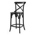 thumbnail image 1 of Counter Stool Chair, Black, Wood, Bar Pub Cafe Bistro Dining Kitchen Hospitality Restaurant, Modern Contemporary HB33822, 1 of 11