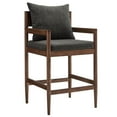 thumbnail image 1 of Counter Stool Chair, Dark Gray, Fabric, Wood, Bar Pub Cafe Bistro Dining Kitchen Hospitality Restaurant, Modern Contemporary, HB37882, 1 of 9