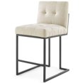 thumbnail image 1 of Counter Stool Chair, Fabric, Metal Steel, Black Beige, Modern Contemporary Urban Design, Bar Pub Cafe Bistro Hotel Restaurant Hospitality, 1 of 8