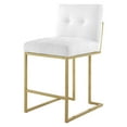 thumbnail image 1 of Counter Stool Chair, Fabric, Metal Steel, Gold White, Modern Contemporary Urban Design, Bar Pub Cafe Bistro Hotel Restaurant Hospitality, 1 of 8