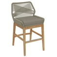 thumbnail image 1 of Counter Stool Chair, Gray, Teak Wood, Outdoor Patio Balcony Cafe Bistro Garden Hospitality Restaurant, Modern Contemporary, HB37666, 1 of 9