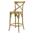thumbnail image 1 of Counter Stool Chair, Natural, Wood, Bar Pub Cafe Bistro Dining Kitchen Hospitality Restaurant, Modern Contemporary HB33825, 1 of 11