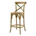 thumbnail image 1 of Counter Stool Chair, Natural, Wood, Bar Pub Cafe Bistro Dining Kitchen Hospitality Restaurant, Modern Contemporary HB33941, 1 of 12