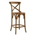 thumbnail image 1 of Counter Stool Chair, Walnut, Wood, Bar Pub Cafe Bistro Dining Kitchen Hospitality Restaurant, Modern Contemporary HB33826, 1 of 11
