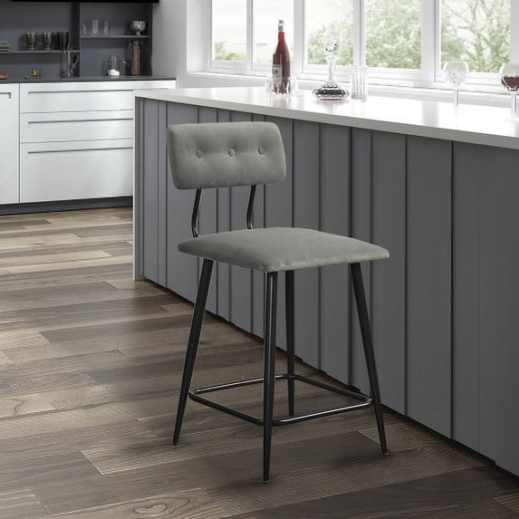 Counter Stool Polyester - Grey