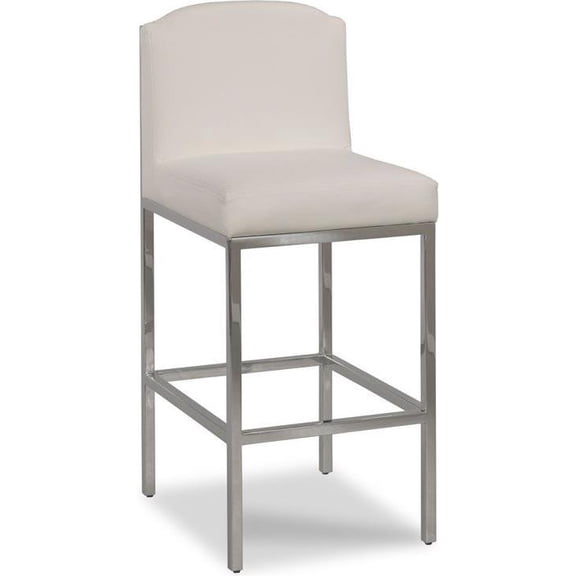 Counter Stool WOODBRIDGE VENICE Post Modern Square Posts Polished Nickel