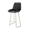 thumbnail image 1 of Counter Stool with Leatherette and Metal Sled Base, Black and Silver- Saltoro Sherpi, 1 of 5