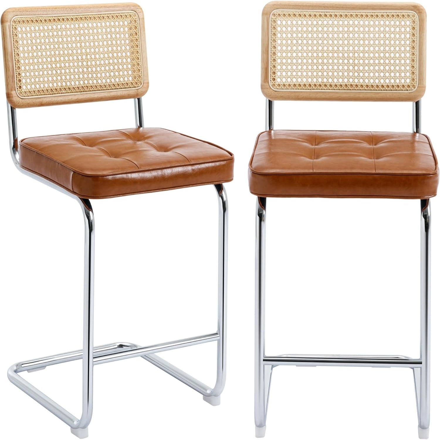 Counter Stools with Natural Rattan Back 26 Inch Bar Stools Island