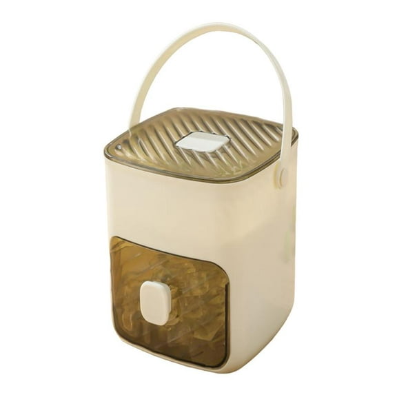 Counter Top Ice Maker with Drawer, Portable Icemaker Countertop, Ice Bin for Freezer, Layered Storage & Press - Release, Durable Leak - Proof, Multi - Scene Use for Home/Outdoors,White,1PCS