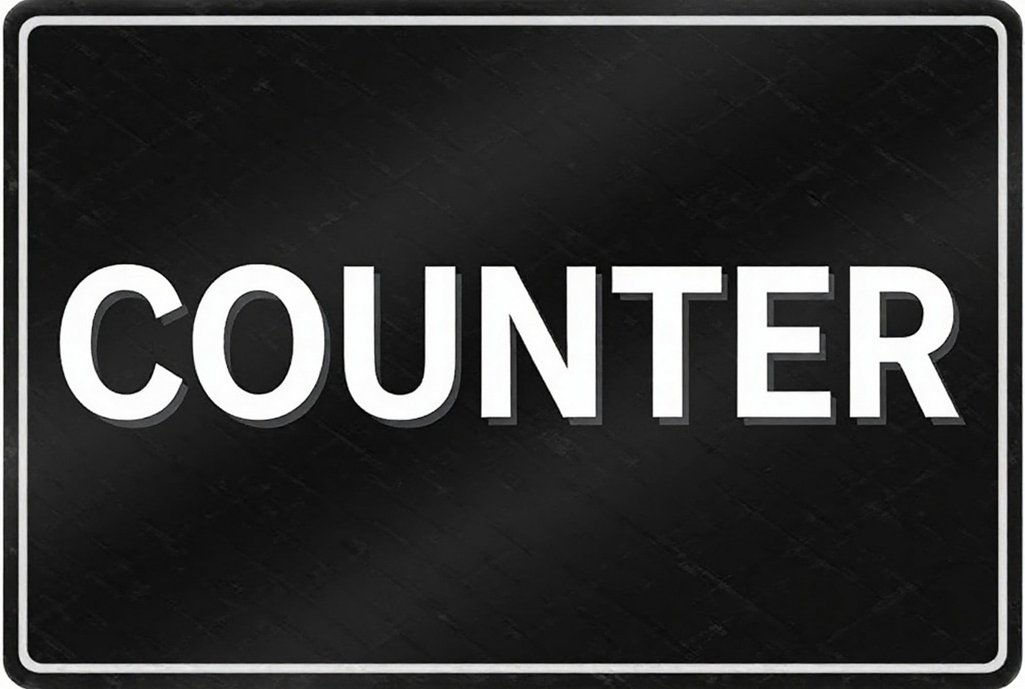 Store Counter Sign Counter Warning Sign - 8