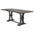 thumbnail image 1 of Counter-height Rustic Gray Wood Extendable Dining Table with Removable 18" Leaf, 1 of 4