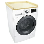 Counter top for Washer Dryer - Lacquered Butcher Block with Edge Rails - 25 Depth x 24 Width