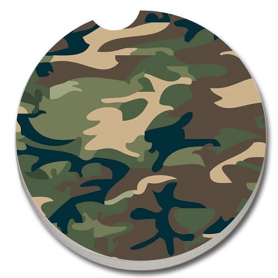 CounterArt Absorbent Stone Camouflage Car Coaster (Set of 2)