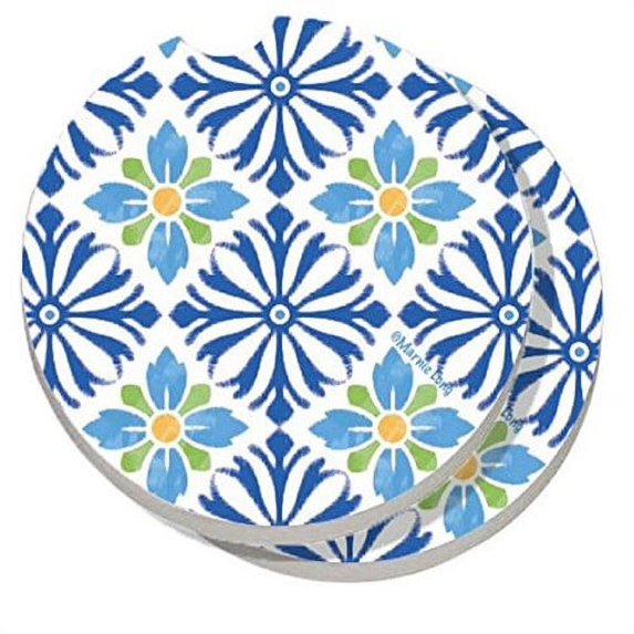 CounterArt Absorbent Stone Mediterranean Car Coaster