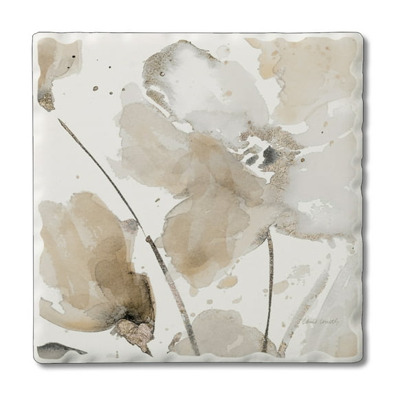 Thirstystone Abstract Floral II Single Stone Tumbled Tile Coaster Create Your Own Set