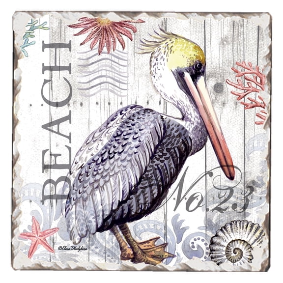 Thirstystone Pelican Single Tumbled Tile Coaster Create Your Own Set