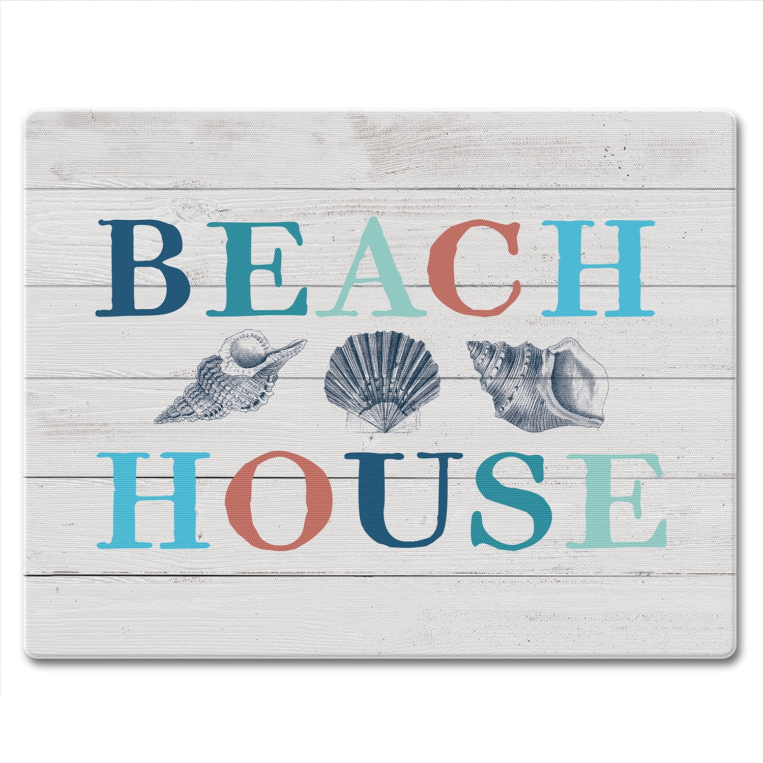 Beach House Rectangular Tempered Glass Cutting Board