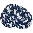thumbnail image 1 of CounterArt "Beachy Birds" 4-Pack Round Reversible Plastic Tabletop Placemats, 1 of 7