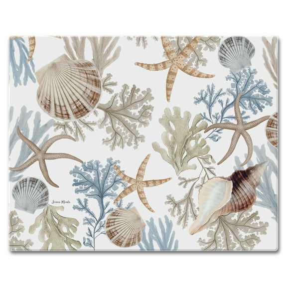 CounterArt "Beyond The Shore" 3mm Tempered Glass Cutting Board