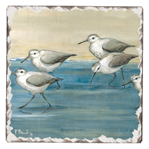 Thirstystone Beach Birds Single Tumbled Tile Coaster Create Your Own Set