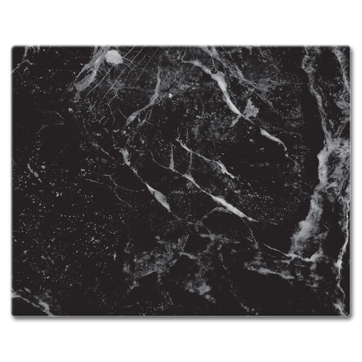 Black Marble Design Tempered Glass Cutting Board 16" x 14"