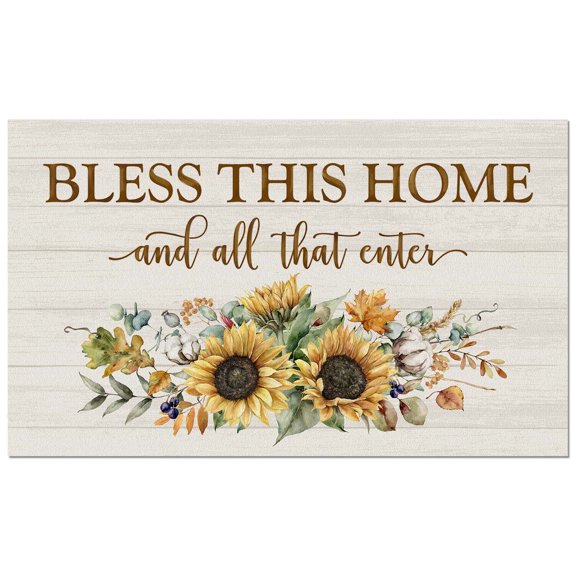 Highland Home All Who Enter-Fall Indoor/Outdoor Entryway Floor Mat